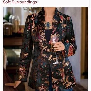 Soft Surroundings Floral Moon Dynasty Jacket Women’s Large Embroidered